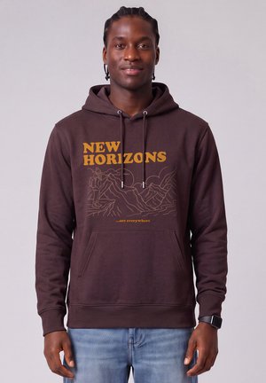 watapparel, NEW HORIZONS ARE EVERYWHERE UNISEX - Kapuzenpullover - red brown