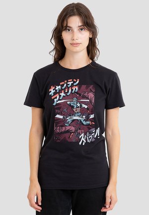 MARVEL CAPTAIN AMERICA RETRO JAPANESE STRIKE - Print T-shirt - black