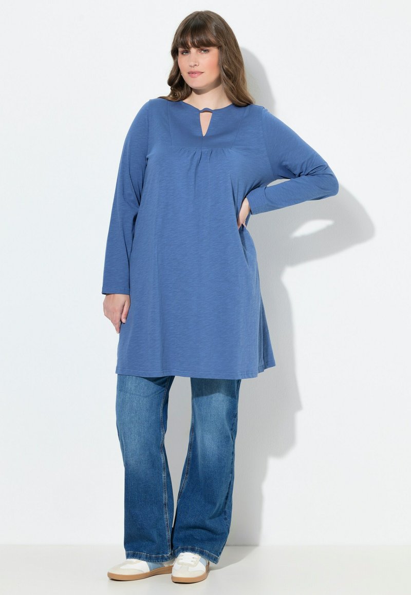 Ulla Popken LONG LANGARM - Tunika - pale sailing blue