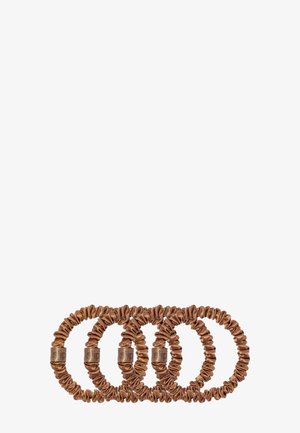 PURE SILK SKINNY SCRUNCHIES - Hair styling accessory - brown