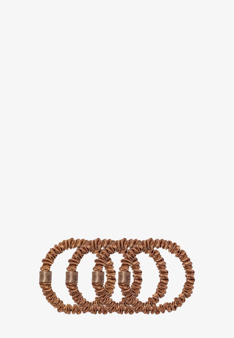 Slip - PURE SILK SKINNY SCRUNCHIES - Hair styling accessory - brown, Enlarge