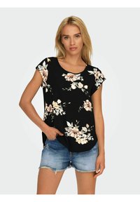 ONLY ONLVIC AOP  - Print T-shirt - black