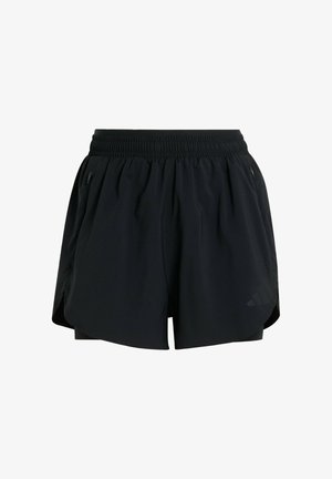 Schwarze Sportshorts mit elastischem Bund, seitlichen Reißverschluss-Taschen und einem Schlitz auf jeder Seite für zusätzliche Bewegungsfreiheit. Mit Logodetail.