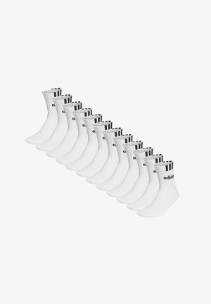 UNISEX QUARTER 12ER PACK - 3S LINEAR LOGO - Chaussettes de sport - weiß