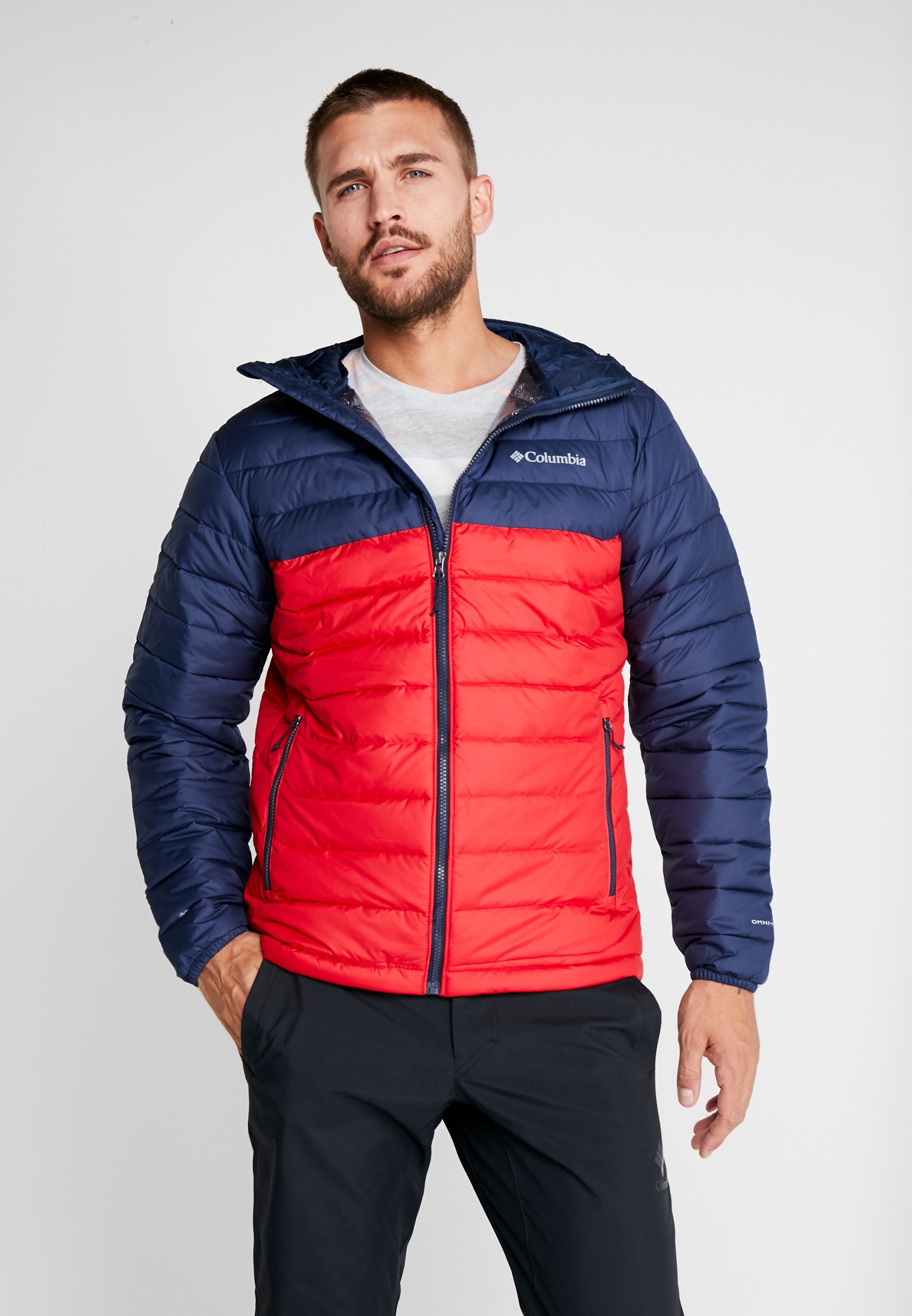 POWDER LITE HOODED JACKET Kurtka zimowa mountain redcollegiate navy POWDER LITE HOODED JACKET Kurtka zimowa mountain redcollegiate navy