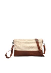 ESTENA STRAW  - Rankinė per petį - beige