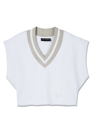 Pegador JUNTA V-NECK VEST - Print T-shirt - white