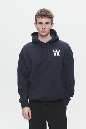 CASS CHEST PRINT HOODIE - Sweatshirt - navy
