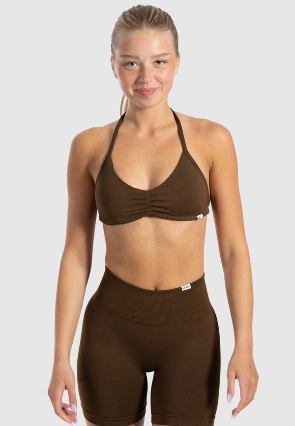 ESTA HALTERNECK YOGA PILATES - Sport-BH mit leichter Stützkraft - braun