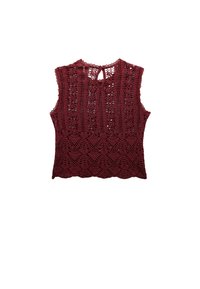 Koton CROCHETED BLOUSE. - Débardeur - brown
