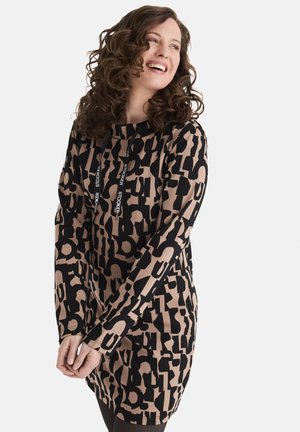 Jerseykleid - beige jacquard