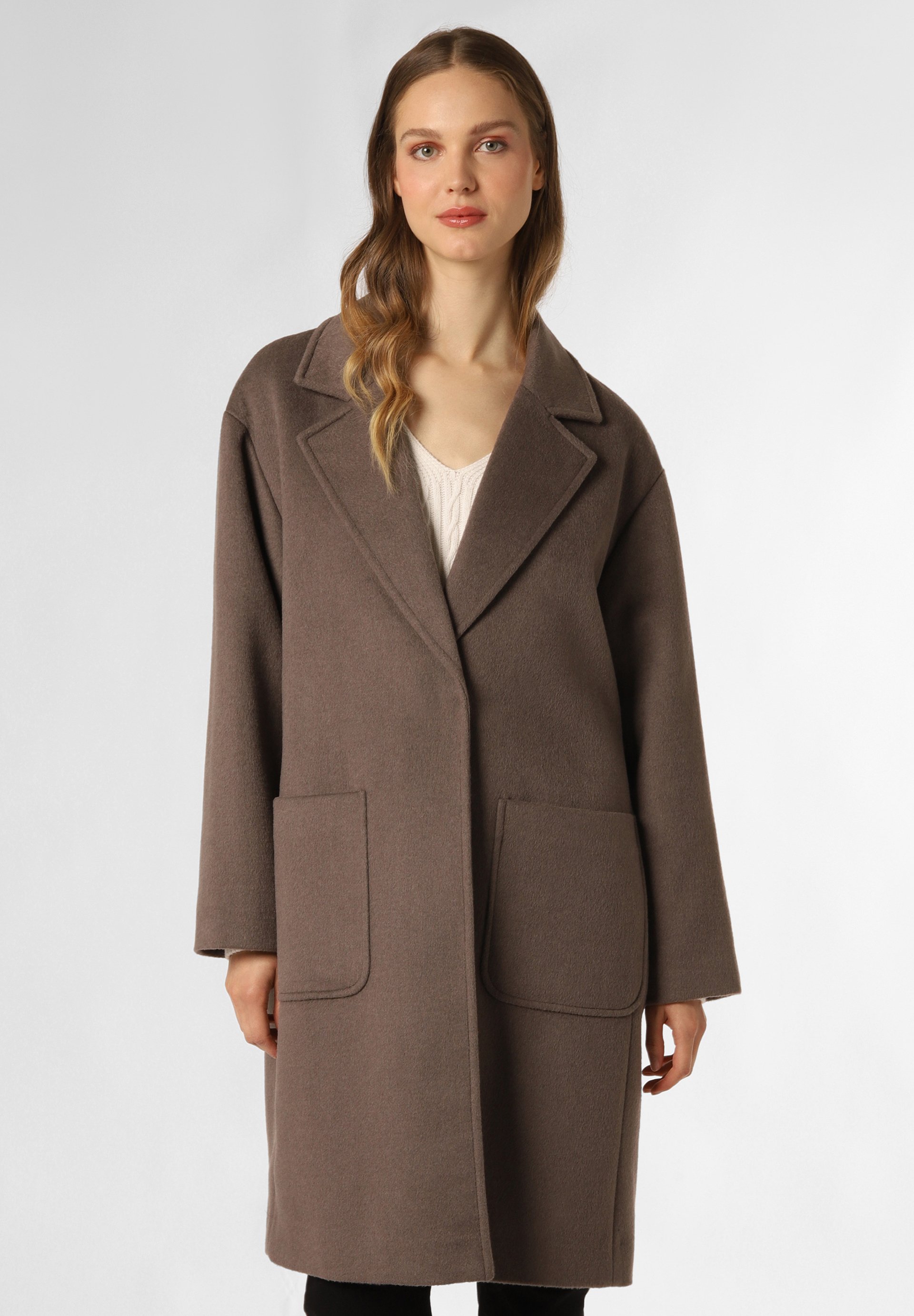 Marie Lund Klassischer Mantel taupe