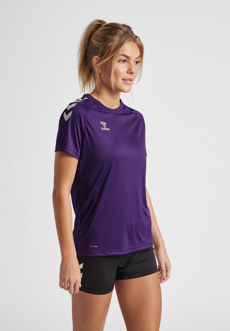 Hummel XK CORE POLY - T-shirts print - acai white