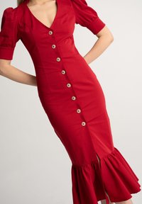 LEIMANN RITA - Abito a camicia - red