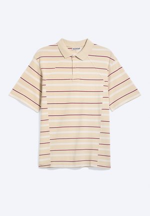Weekday, BOXY POLO SHIRT - Polo - beige/white/red stripe