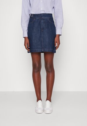BELTED MINI SKIRT - Mini skirt - ruby