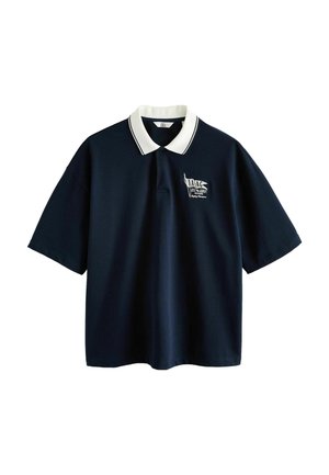 Next, EDIT CONTRAST COLLAR  - Poloshirt - navy blue