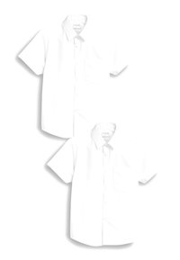 Next - 2 PACK TOUCH FASTENING SHORT SLEEVE - Camicia - white Immagine in miniatura 1