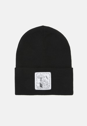WORLD IS YOURS BEANIE UNISEX - Adīta cepure - black