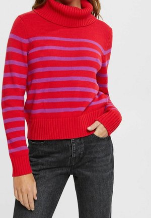 Stickad tröja - dark red