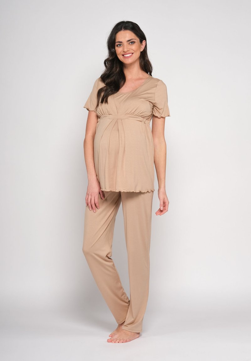 Cool Mama NURSING 2 IN 1 BASIC - Nachtwäsche Set - camel