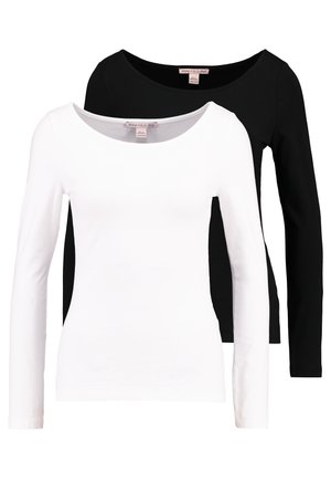 2PACK - Maglietta a manica lunga - black/white