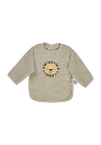 Sterntaler ÄRMEL LÖWE LEO - Lätzchen - steingrau