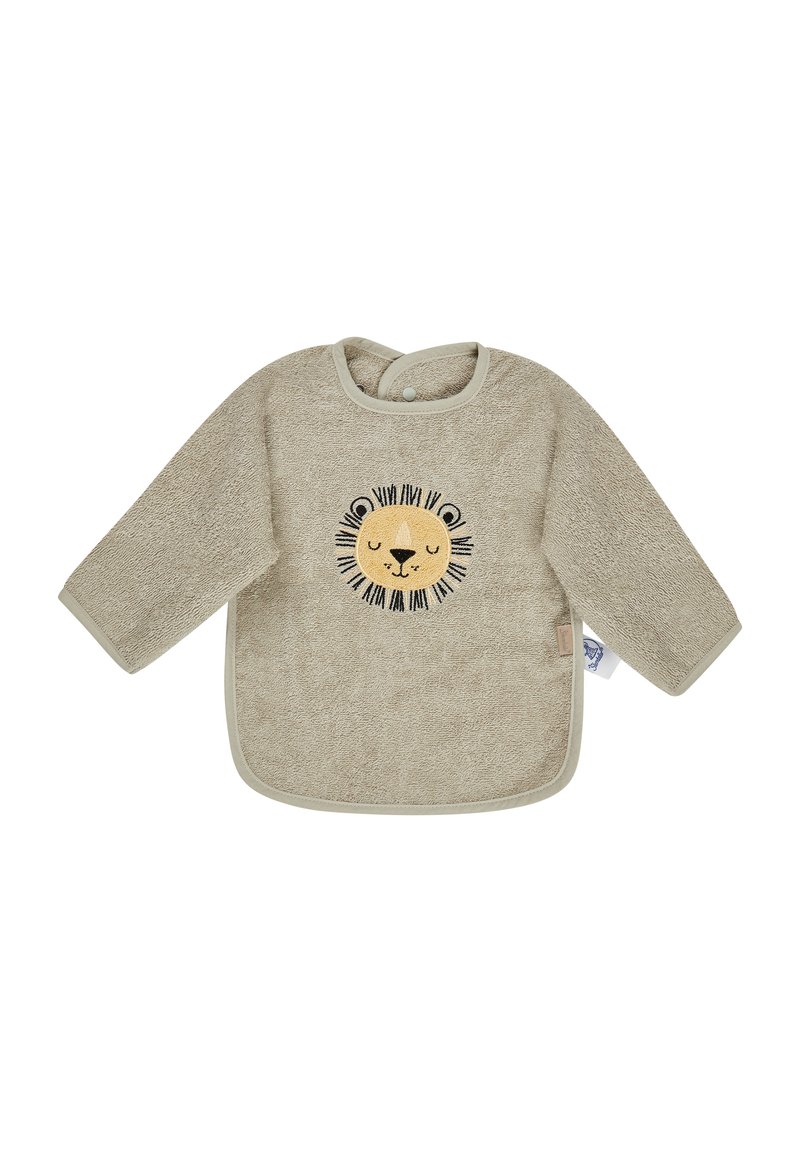 Sterntaler ÄRMEL LÖWE LEO - Lätzchen - steingrau