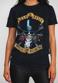 Paradiso Clothing GUNS N' ROSES APPETITE WASHED DIP DYE GRAPHIC UNISEX - Print T-shirt - black