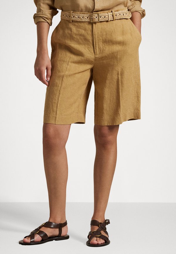 YARD LINEN FLAT FRONT - Shorts - sand dune