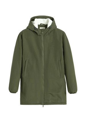 LONG À CAPUCHE - Manteau d'hiver - vert
