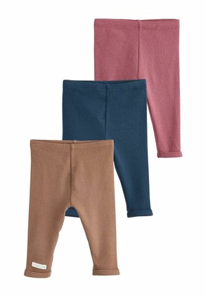 3 PACK - Leggings - Pantaloni - navy blue brown