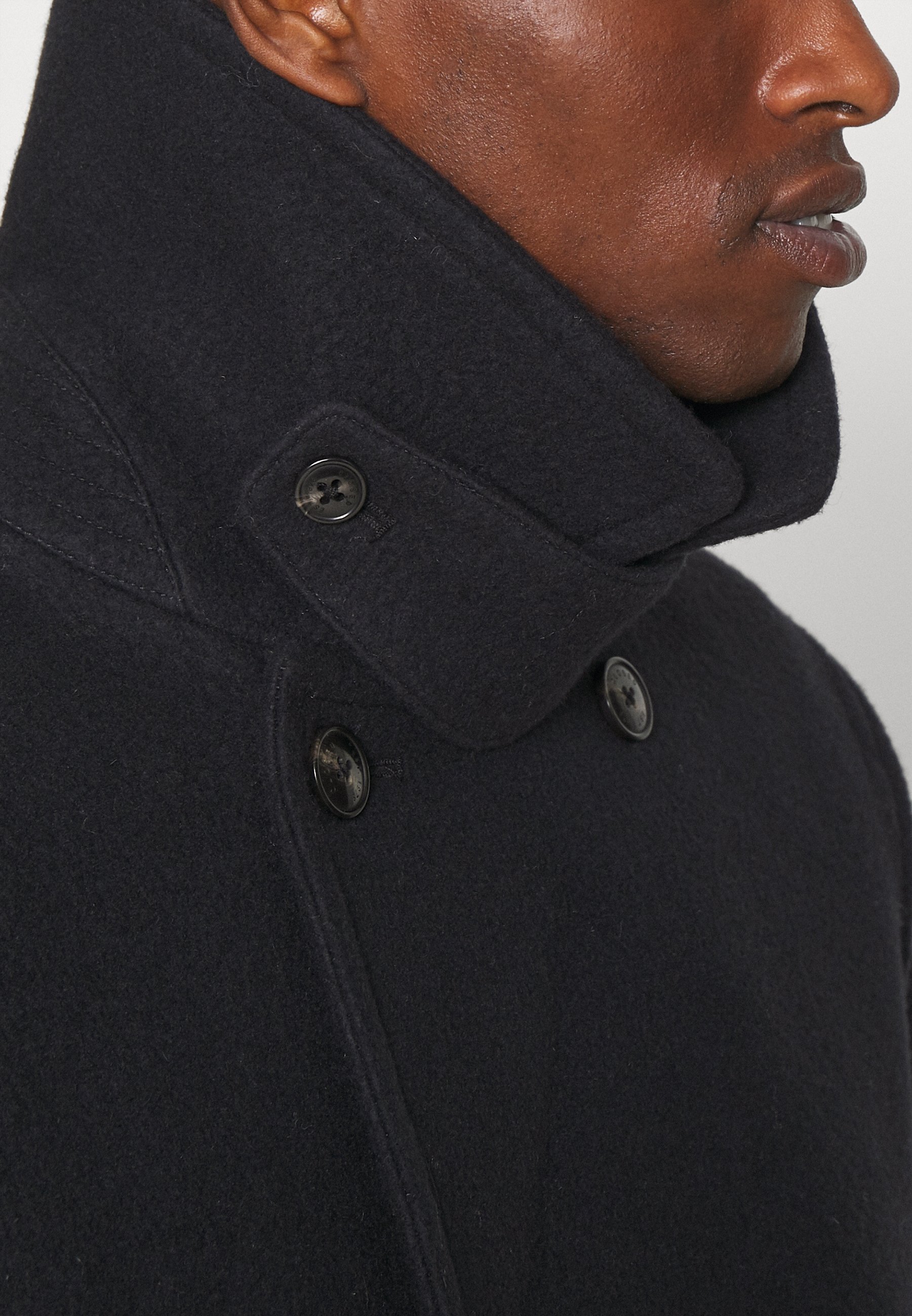 high neck peacoat