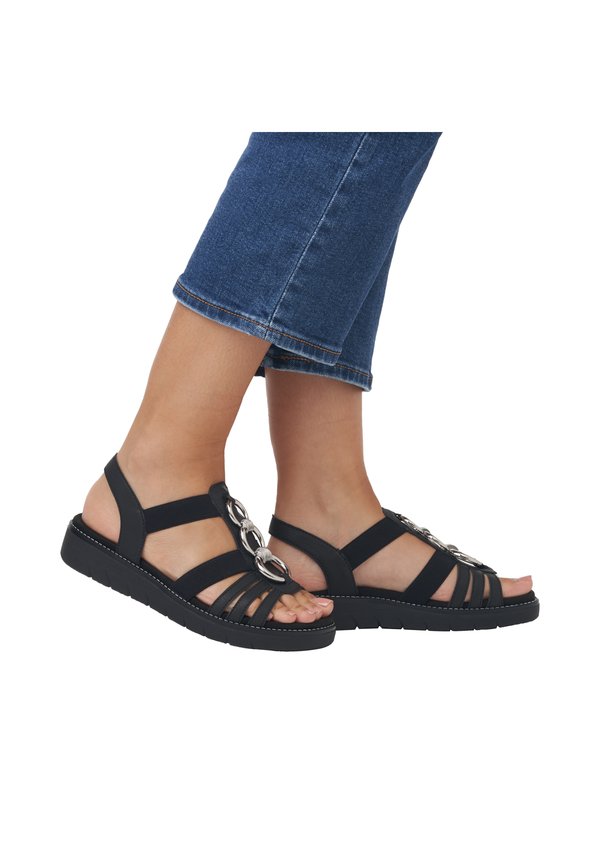 Keilsandalette - schwarz