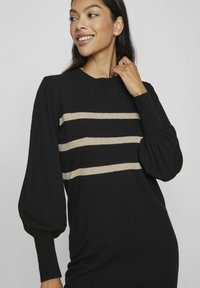 VILA MIDI - Stickad klänning - black