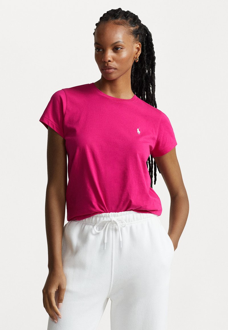 Polo Ralph Lauren COTTON JERSEY CREWNECK T-SHIRT - Navadna majica - pink sky