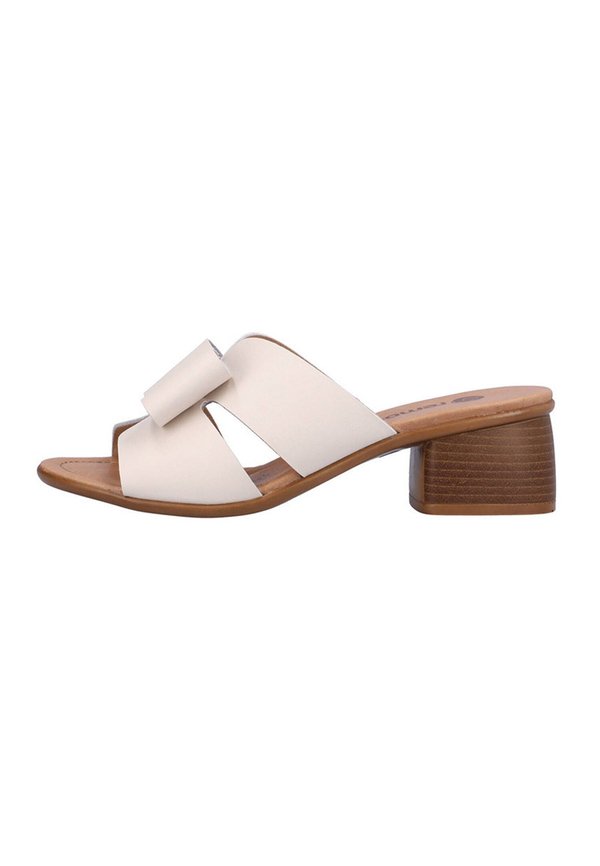 Pantolette flach - beige