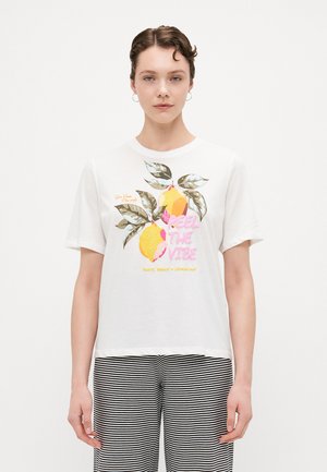 ONLY Tall ONLBLINIS LIFE FRUIT - Nyomott mintás póló - cloud dancer