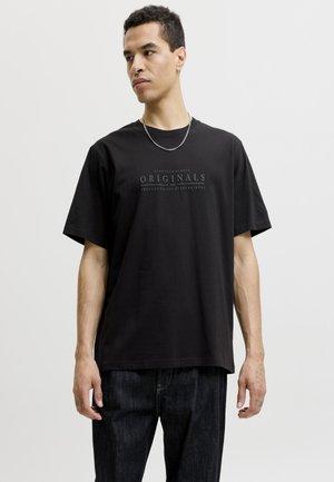 Jack & Jones, CATSKILLS MINIMAL TEE CREW NECK - T-shirts basic - black
