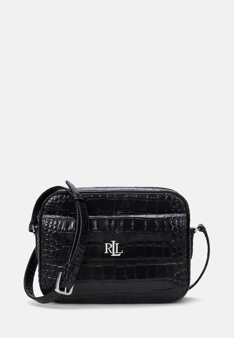 Lauren Ralph Lauren CROC EMBOSSED MEDIUM MARCY CAMERA BAG - Borsa a tracolla - black