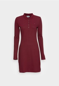LONG SLEEVE SLIM DRESS - Vestido de dia - deep rouge