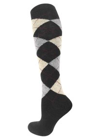 Normani KNEE HIGH ALPACA KARO 3 PACK - Kniestrümpfe - karo dunkel
