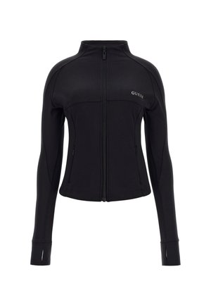 Guess MARIKA LS ZIP ACTIVE - Φούτερ με φερμουάρ - schwarz