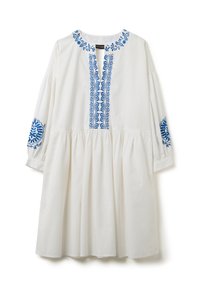 PIOMBO WITH EMBROIDERY - Vestito casual - white blue