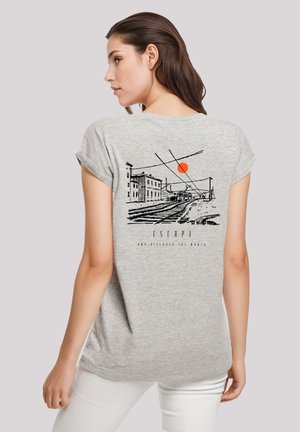 Print T-shirt - heather grey