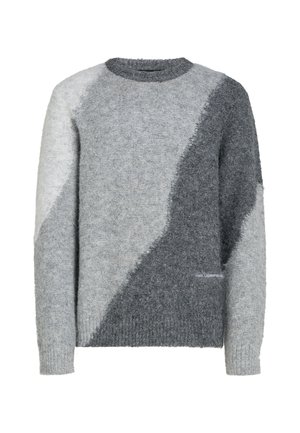 KARL LAGERFELD INTARSIA KNIT - Pulover - grey melang
