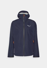 SALEWA Veste Homme Bleu Grand Zip Sweat à Capuche Extérieur Randonnée SALEWA Veste Homme Bleu Grand Zip Sweat à Capuche Extérieur Randonnée