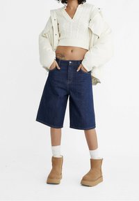 Stradivarius Shorts vaqueros - dark blue