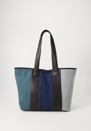 DENIM PATCHWORK - Cabas - black/blue