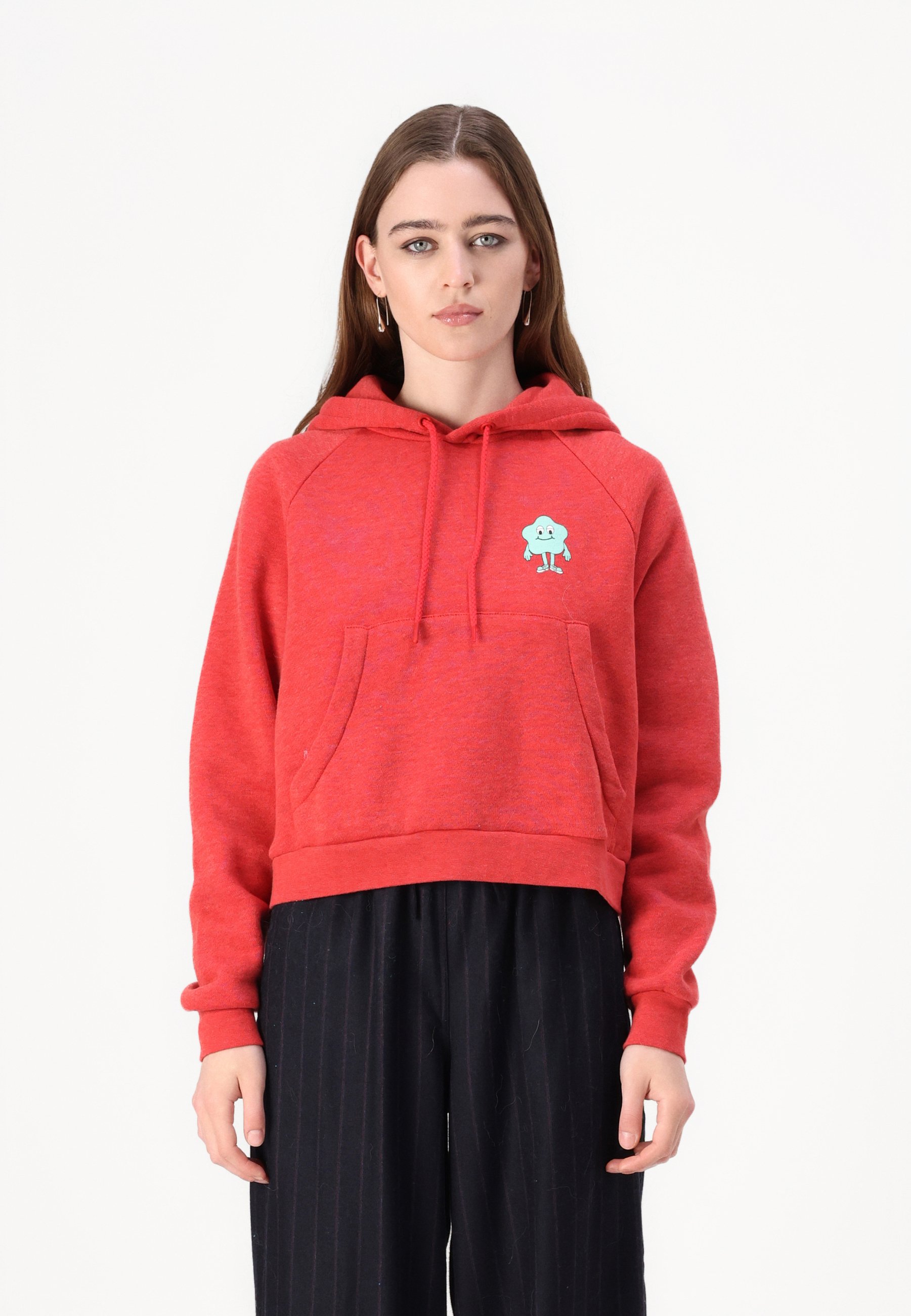 American Apparel Flex Fleece Long Sleeve Zip Hoodie Pull à Capuche, Tangerine, XS Femme